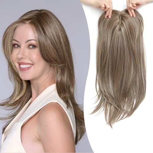 💇♀️Topper Layered Hair Hairpieces with Bangs for Women with Thinning Hair