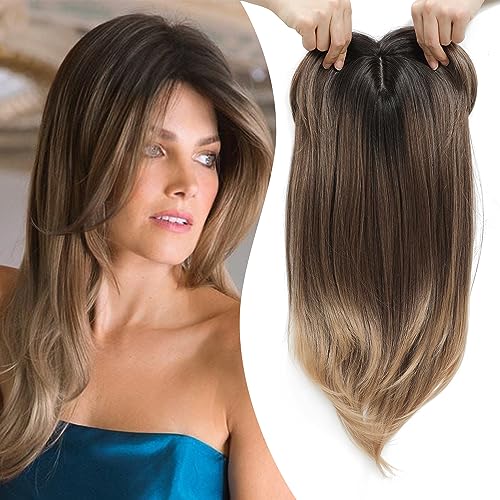 💇♀️Topper Layered Hair Hairpieces with Bangs for Women with Thinning Hair