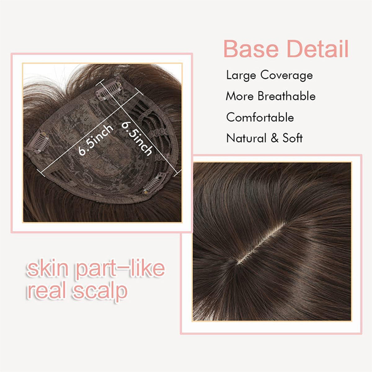 💇♀️Topper Layered Hair Hairpieces with Bangs for Women with Thinning Hair