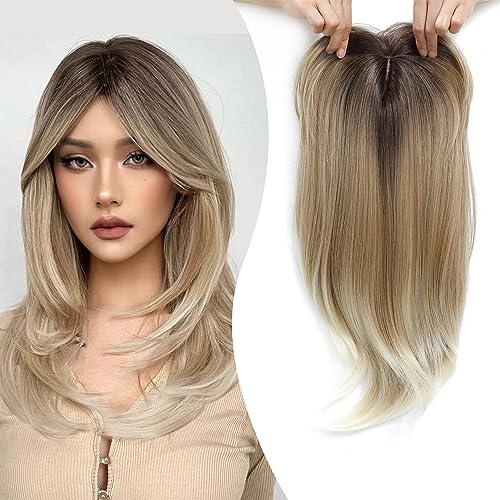 💇♀️Topper Layered Hair Hairpieces with Bangs for Women with Thinning Hair