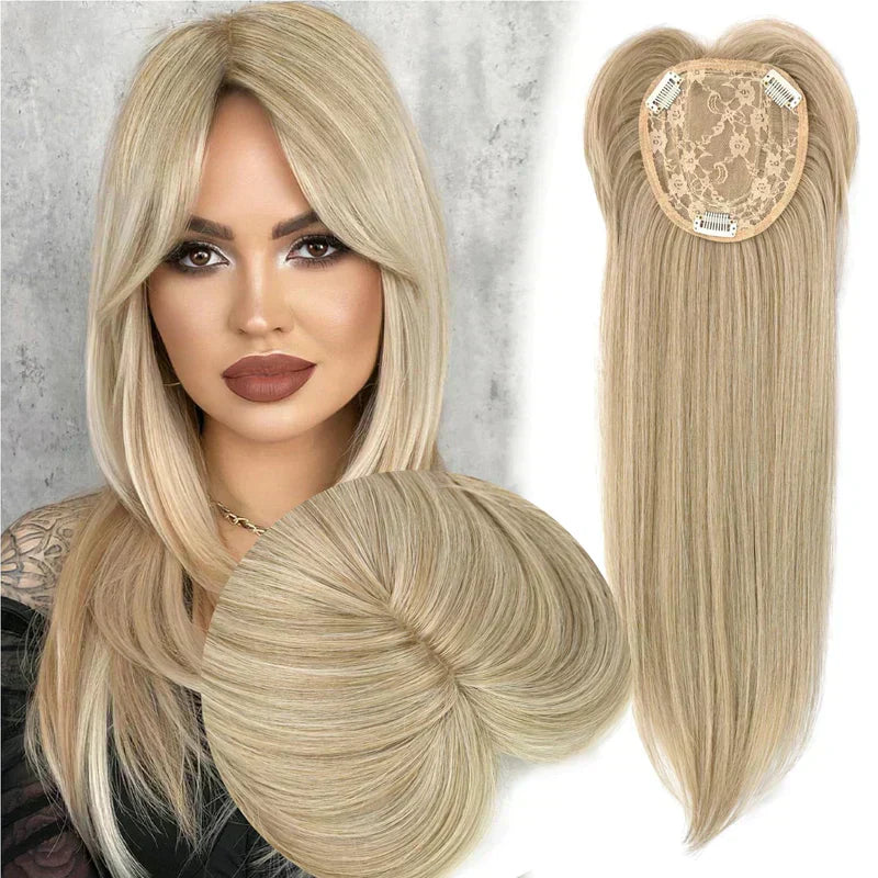 💇♀️Topper Layered Hair Hairpieces with Bangs for Women with Thinning Hair