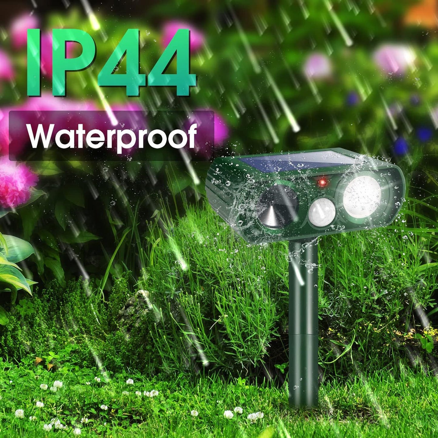 Outdoor Solar Powered Ultrasonic Animal Repeller