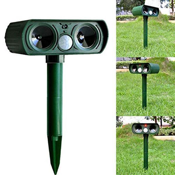 Outdoor Solar Powered Ultrasonic Animal Repeller