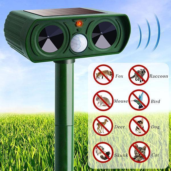 Outdoor Solar Powered Ultrasonic Animal Repeller