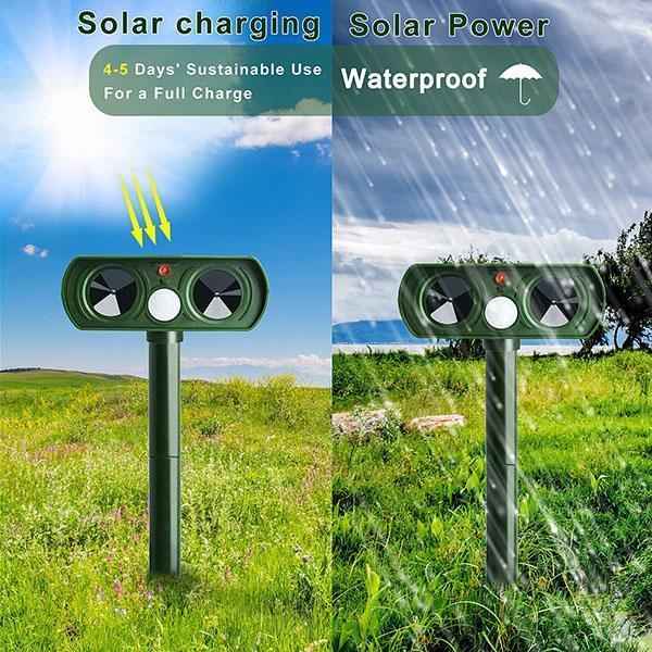 Outdoor Solar Powered Ultrasonic Animal Repeller