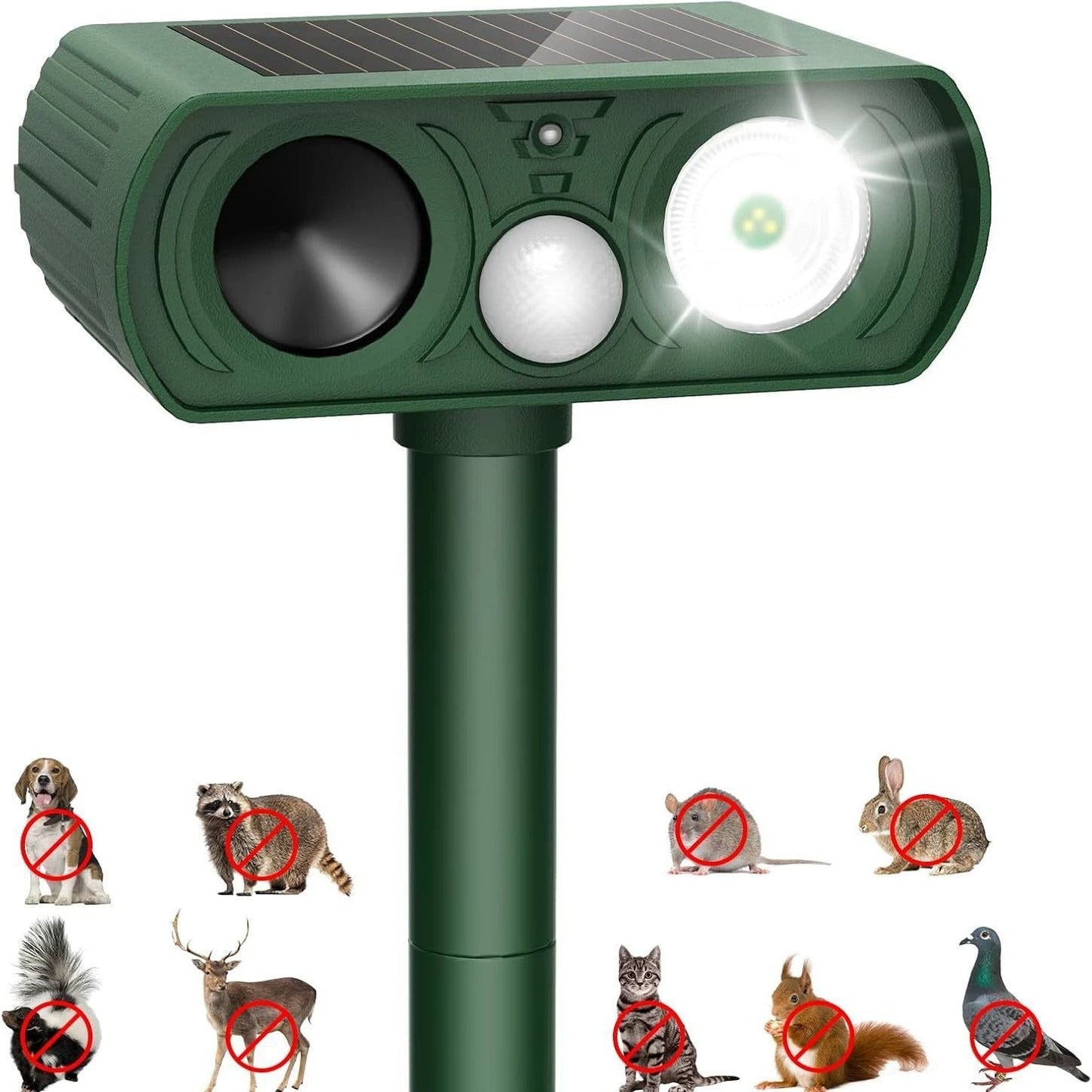 Outdoor Solar Powered Ultrasonic Animal Repeller