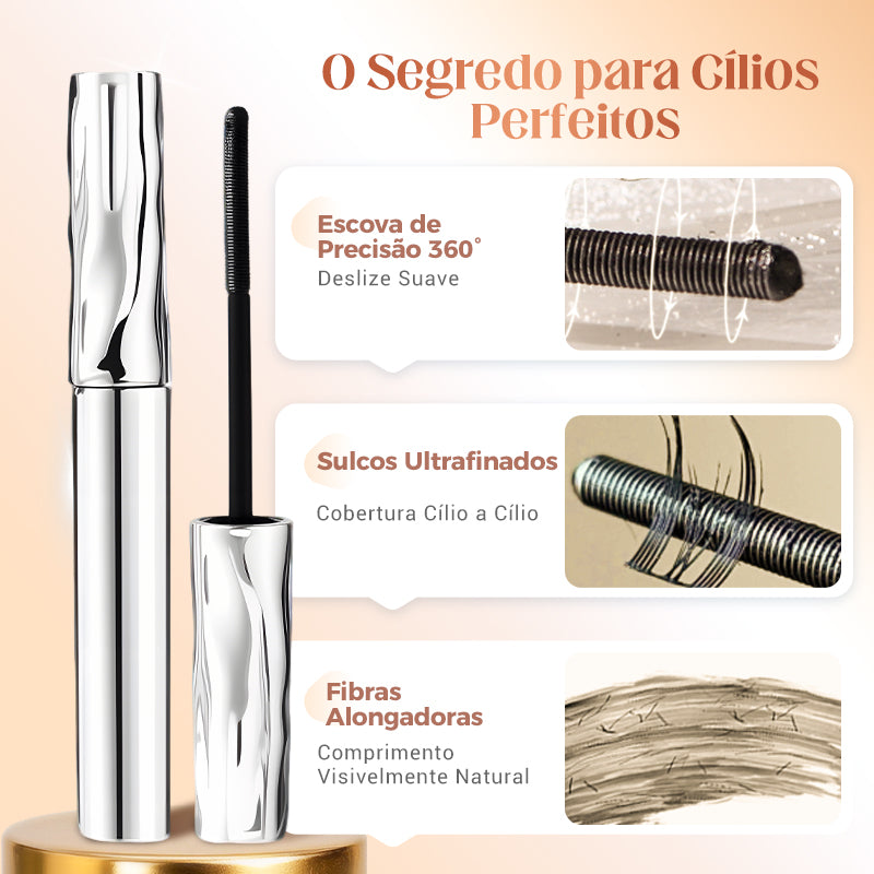 ✨Rímel à prova d'água com fibras – alonga e curva os cílios instantaneamente