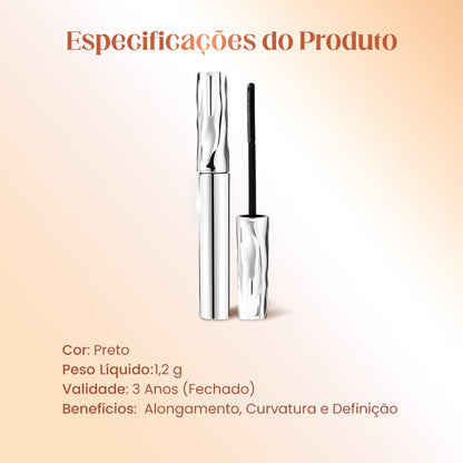 ✨Rímel à prova d'água com fibras – alonga e curva os cílios instantaneamente