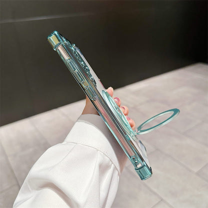 Capa brilhante para iPhone com suporte para espelho magnético