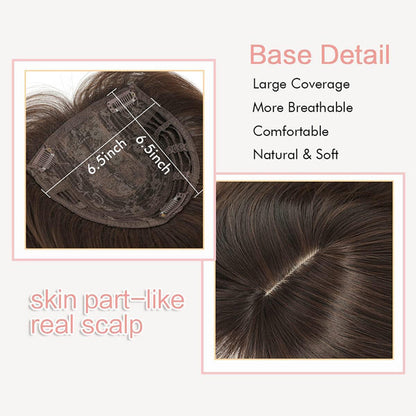 💇‍♀️Topper Layered Hair Hairpieces with Bangs for Women with Thinning Hair