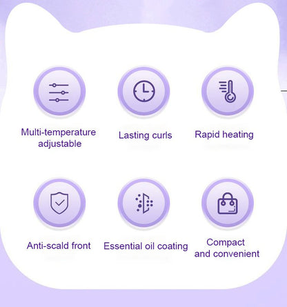 Nice gift*Liquid Crystal Display Negative Ion Cat Shaped Hair Curling Iron