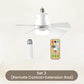 2-in-1 Portable Ceiling Fan & Light With Remote Control