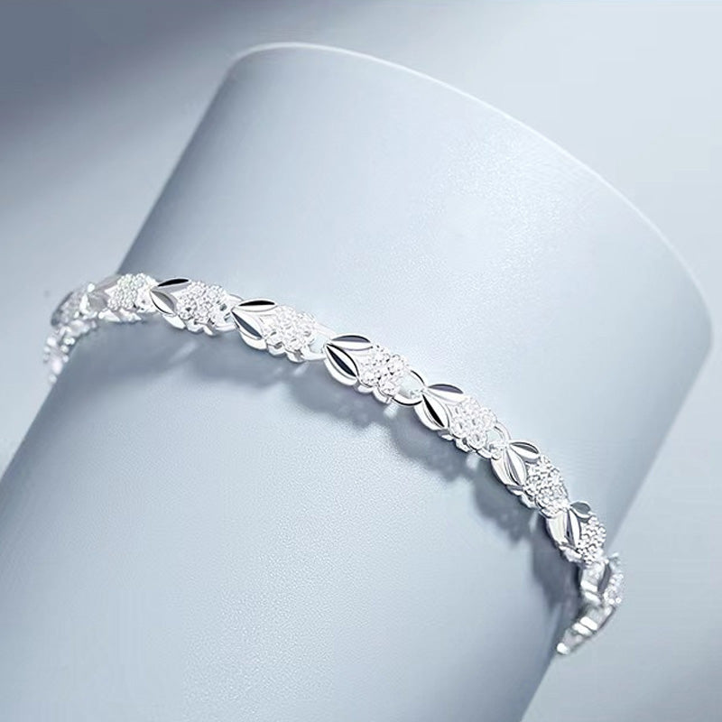 Pulseira Elegante de Trevo da Sorte Brilhante