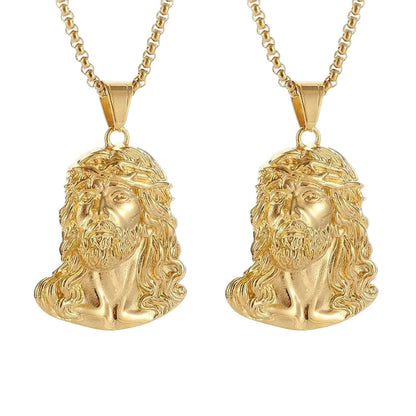 ✝️Buy 1 Get 1 Free✨Jesus Head Pendant Necklace(Chain Not Included)