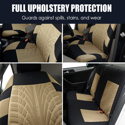 Autositzbezug-Set mit Reifenprofil-Muster